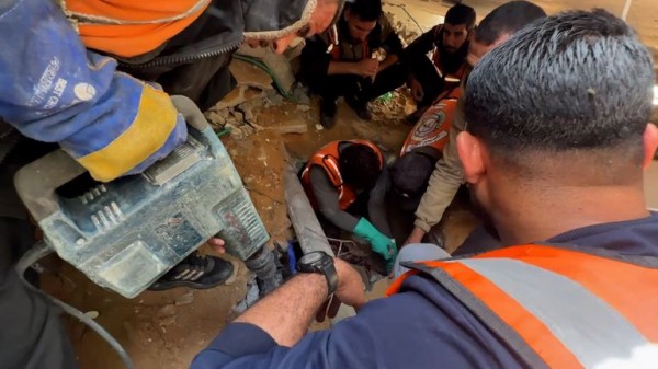 Palestinian man forced to abandon loved ones trapped beneath rubble after IDF warning