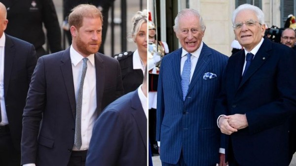The King's Italy tour is having an impact - but Harry is no doubt a distraction