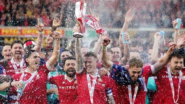 Wrexham promoted for third season in a row under Ryan Reynolds and Rob McElhenney Wrexham promoted for third season in a row under Ryan Reynolds and Rob McElhenney