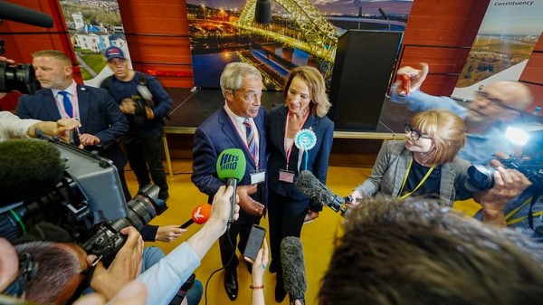 Farage toasts by-election success as party wins 'by a gnat's knob' Farage toasts by-election success as party wins 'by a gnat's knob'