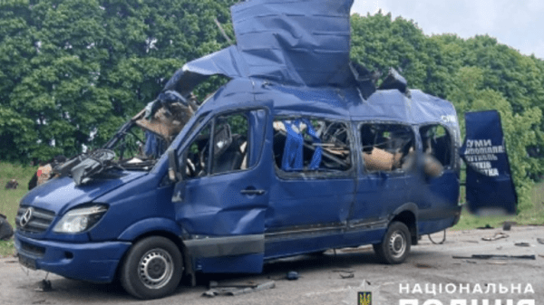 Nine killed in Russian attack on civilian bus, Ukraine's military says Nine killed in Russian attack on civilian bus, Ukraine's military says