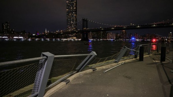 One dead after Mexican navy training ship hits New York's Brooklyn Bridge - as mayor says at least 19 injured One dead after Mexican navy training ship hits New York's Brooklyn Bridge - as mayor says at least 19 injured