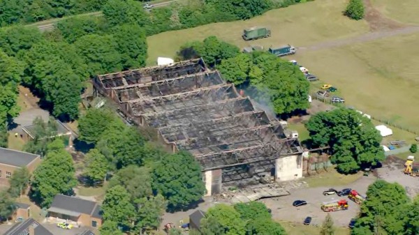 Two firefighters and one other person die after fire at former RAF base in Oxfordshire