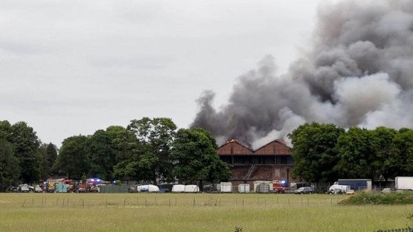 Two firefighters and one other person die after fire at former RAF base in Oxfordshire