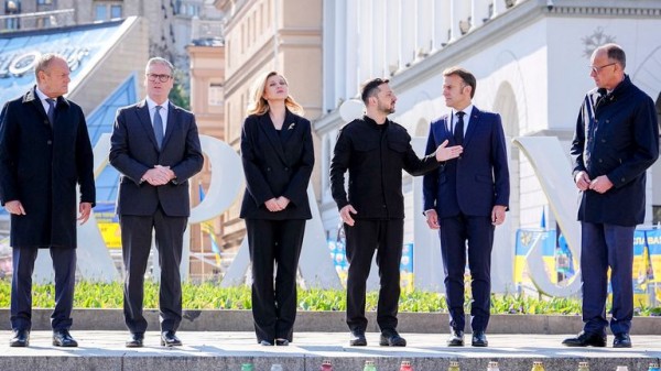 Ukraine presses Russia for 30-day ceasefire as Starmer among leaders in Kyiv for talks