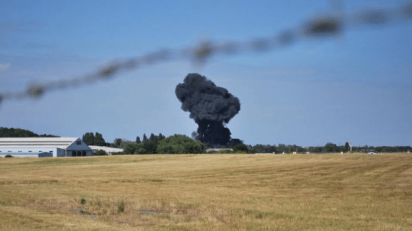 Fireball at Southend Airport after small plane crashes Fireball at Southend Airport after small plane crashes