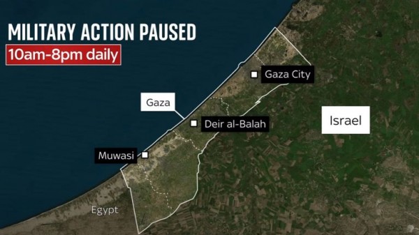 Israeli military announces 'tactical pause' in fighting in parts of Gaza amid hunger crisis Israeli military announces 'tactical pause' in fighting in parts of Gaza amid hunger crisis