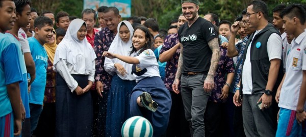 UNICEF envoy David Beckham sets sights on new goal: ending bullying in Indonesia’s schools
UNICEF envoy David Beckham sets sights on new goal: ending bullying in Indonesia’s schools